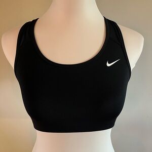 Nike Women's Nike Swoosh Sports Bra Black Dri-FIT Racerback Small